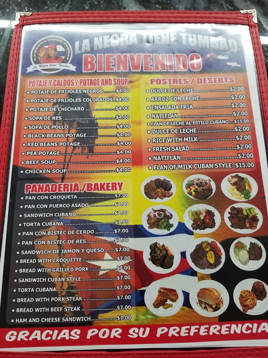 La Negra Tiene Tumbao Menu - Image 6